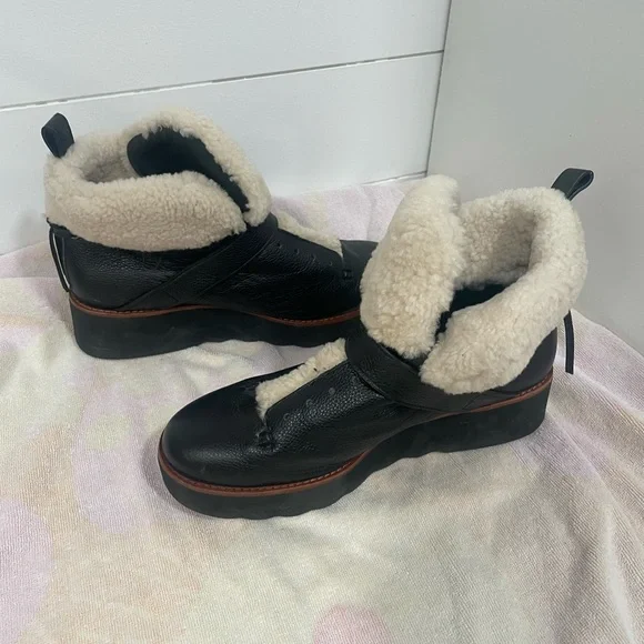 Coach Urban Hiker shearling boots in black leather - size 11 - Picture 8 of 8